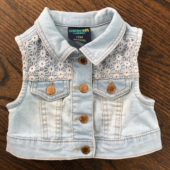 denim vest for baby girl